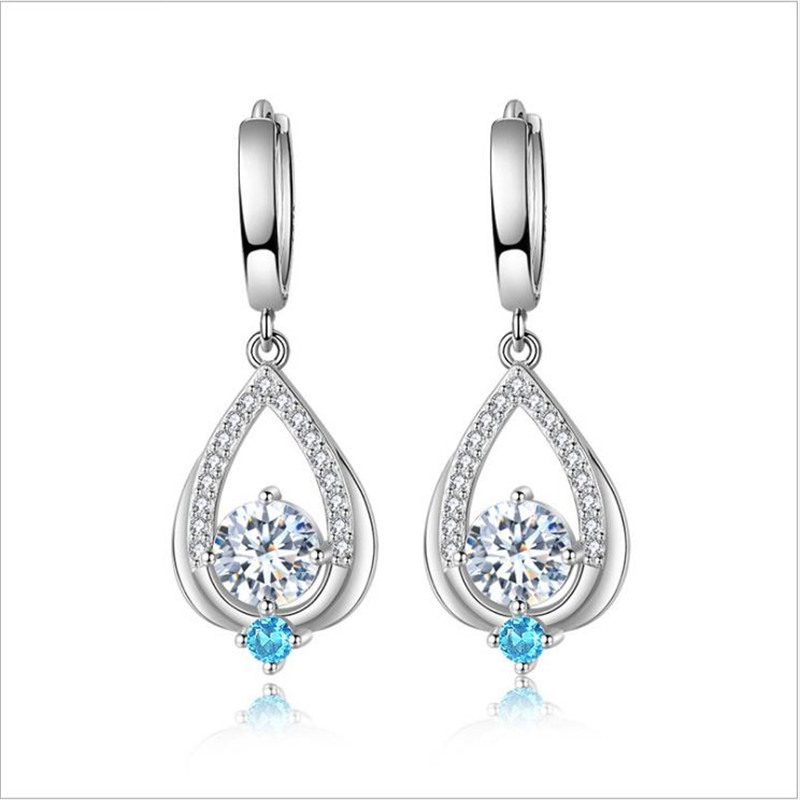 

Dangle & Chandelier 2021 Arrival Women Fashion Water-drop Earrings Jewelry Female Trendy 925 Silver Long Lady Party Accessories Girls