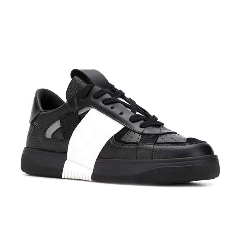 

New VL7N sneakers Genuine Leather Mens Women Flats running trainers Embossed Black Whith Dress Shoes Chaussures Shoes size 35-45, Color 3