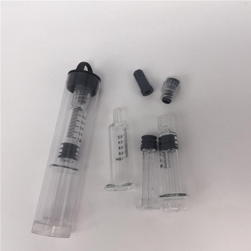 

Find Similar 1Ml Luer Lock Glass Syringe With Measurement Concentrate Injector For Empty Vape pen Carts With plastic tube package