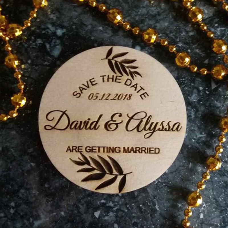 

Save the Date magnets, Custom Wood Save the Date magnet Wedding favor decoration