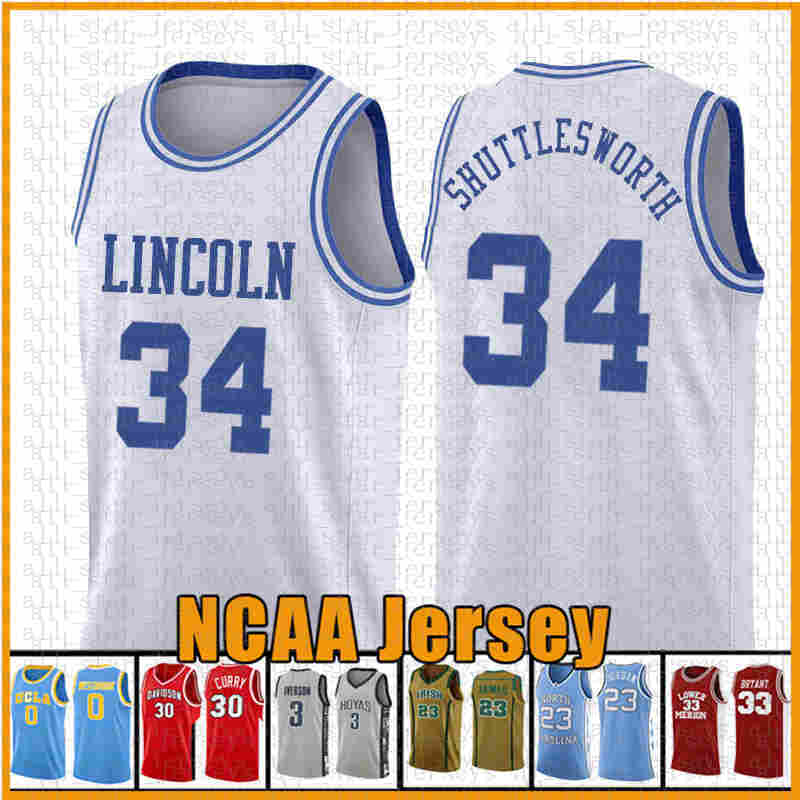 

34 Jesus Shuttles-worth Ray Allen Lincoln movie 14 Will Smith 25 Carlton Banks Basketball Jersey Love & 22 MCCall NCAA BLUE FEE, Jersey (dianying)