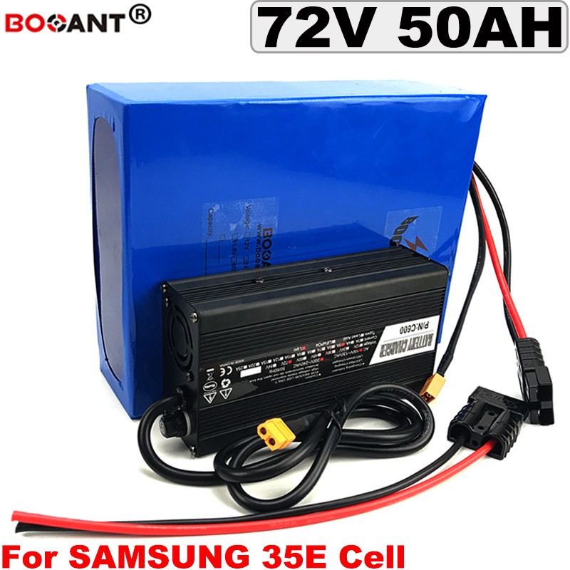 

For Samsung 35E 18650 battery 72v 20ah 30ah electric bike battery 35ah 40ah 50ah 72v lithium battery 3000w 5000w with 5A Charger