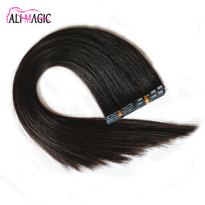 

Hot New Product Tape In Hair Extension Invisible Skin Weft Hair Extension Double Drawn Remy Hair 12-28inch 20 Colors Optional Factory Price, Specification: 100g/20pieces