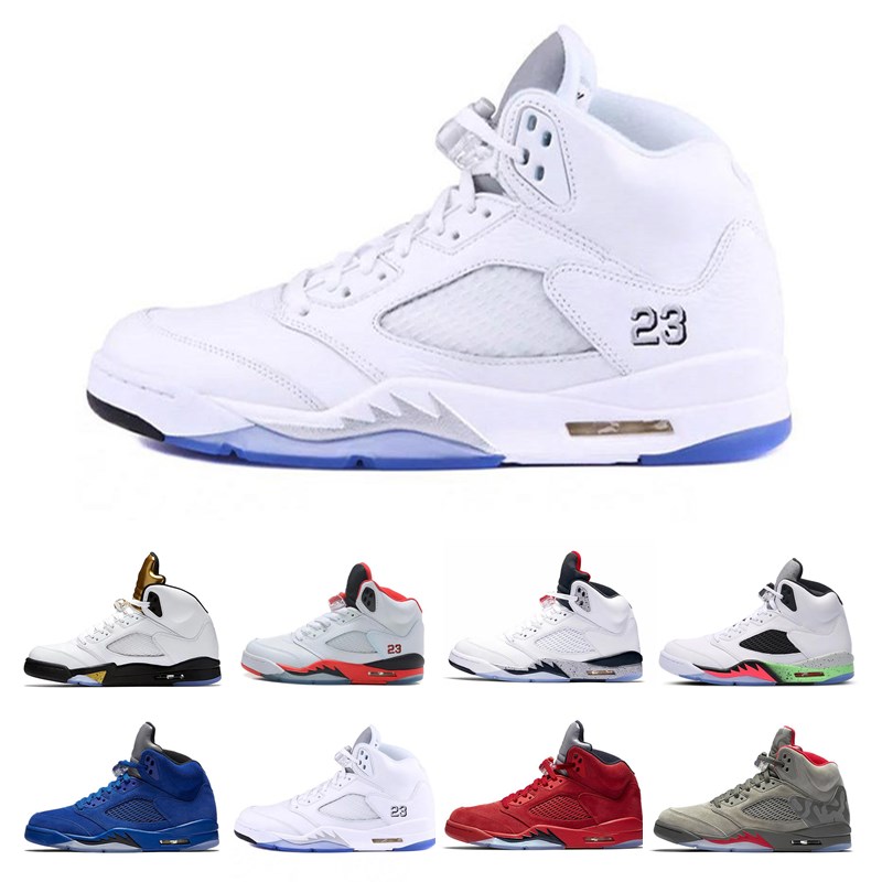 

SUP Bred 5 wings 5s Black men Basketball Shoes Laney oreo silver OG White Grape Space Jam mens sports Sneakers US5.5-13