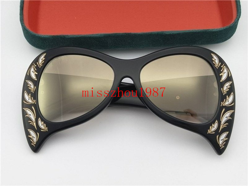 

0143 Sunglasses The Latest Women Butterfly Special Design Exquisite Print Frame Fashion Avant-garde Style Top Quality UV Protection Eyewear