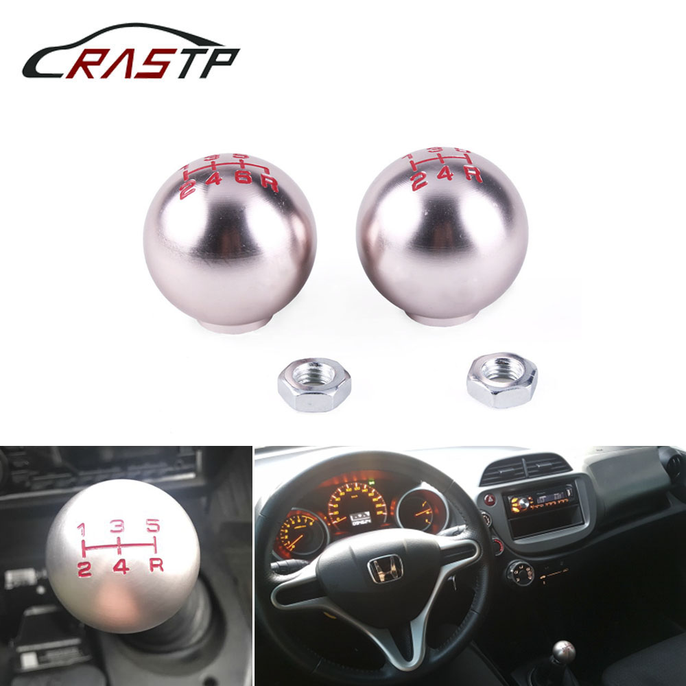 

RASTP-Universal Aluminum Ball Manual Gear Shift Knob 5/6 Speed M10x1.5 for Honda /Civic /Odyssey /Accord RS-SFN052