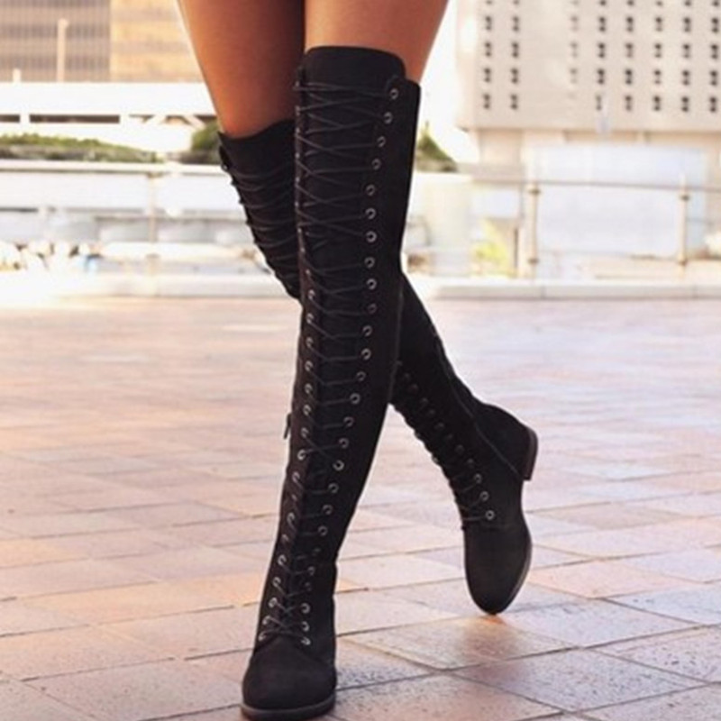 flat thigh high boots for plus size legs