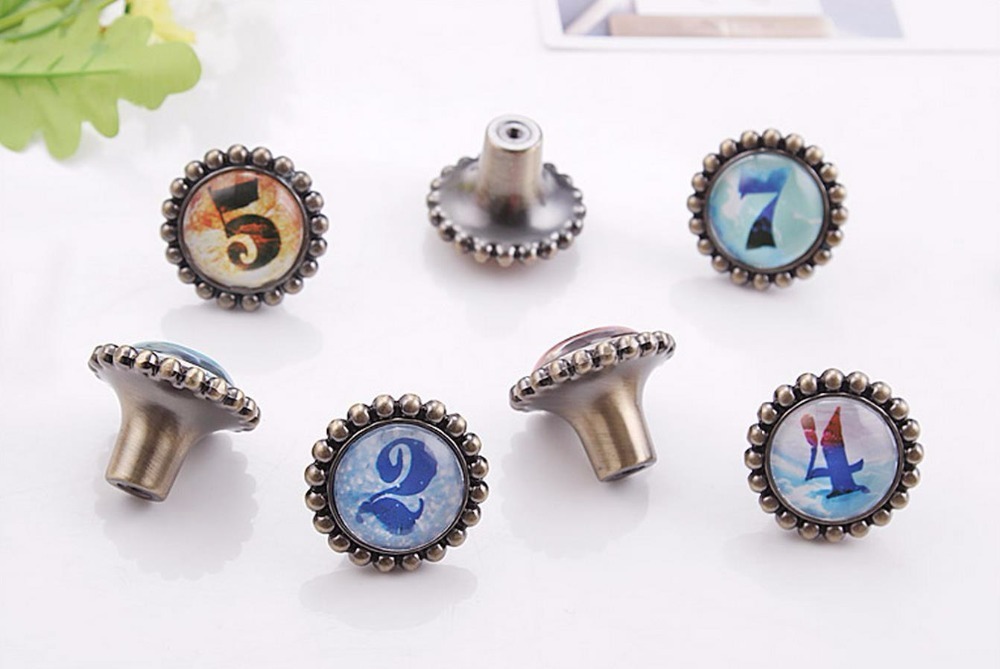 2019 Vintage Look Number Knob Numbered Drawer Knobs Dresser Knob