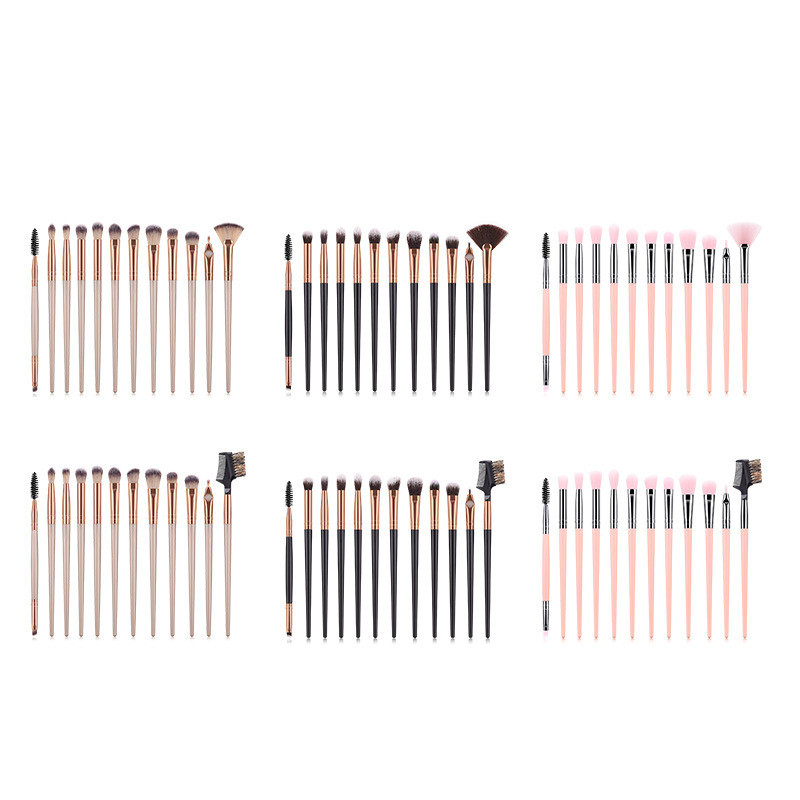 

Cosmetics 12pcs Foundation Makeup Eye Make Up Brushes 3 Colors Eyeshadow Brush Set brocha de maquillaje Kit