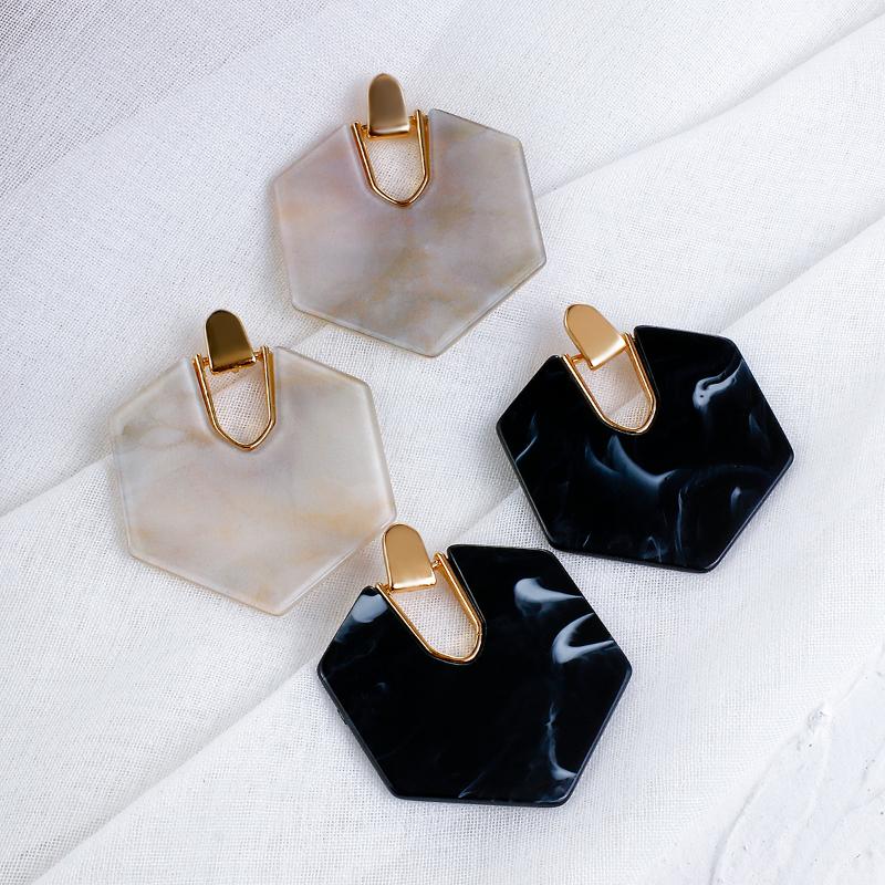 

Dangle & Chandelier AENSOA Trendy Acrylic Drop Earrings For Women 2021 Fashion Geometric Statement Party Jewelry Costume Jewellery Oorbellen