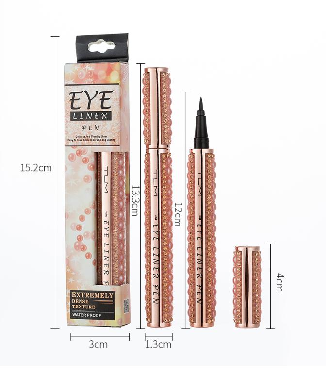 

Eyeliner Smooth Cool Black Quick-drying Eyeliner Natural Pen Waterproof Anti-sweat Non-staining Eyes Makeup, 1pc