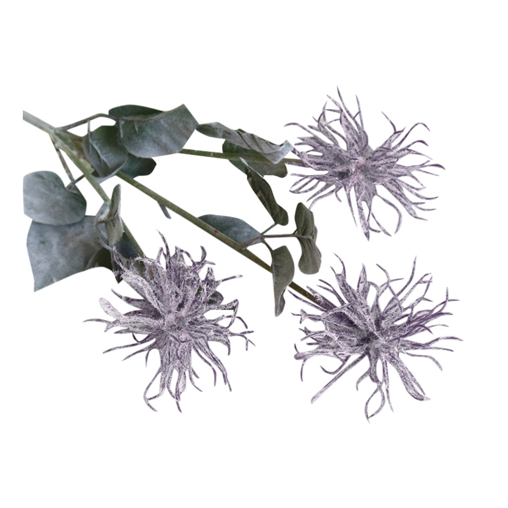 

Sea Urchin Flocking Artificial Flower Fake Flower Party Floral Decor Wedding Silk artificial flowers silk oeillet 19OCT21