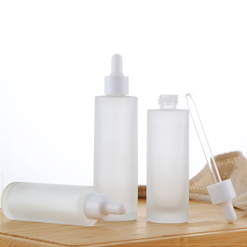 

20/30/40/50ml Frosted Glass Bottle White Pipette Dropper Essential Oil Bottles Cosmetic Essence Bottle Fast Shipping F3484