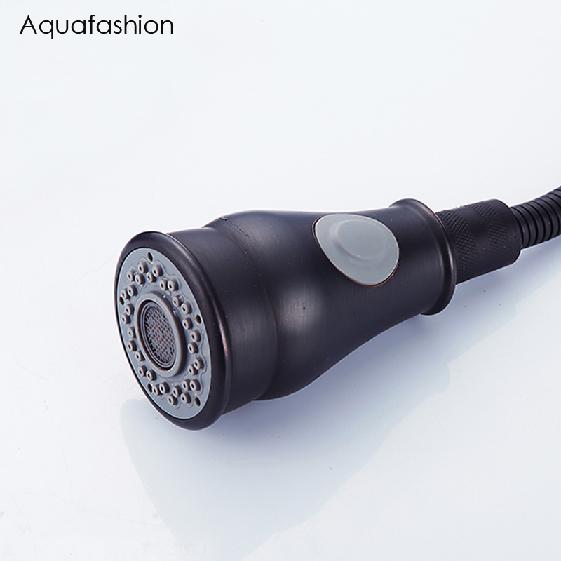 

Kitchen Faucet Accessories Black Kitchen Spray Head Pull Out Faucet Dual Spray Spout Golden