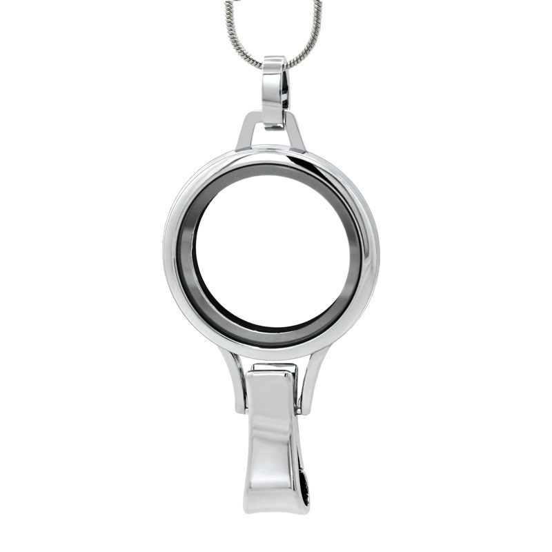 

Silver Floating Glass Floating Locket Lanyard Momory Locket Lanyard Pendant Fit Floating Charms Jewelry LSFL035-51