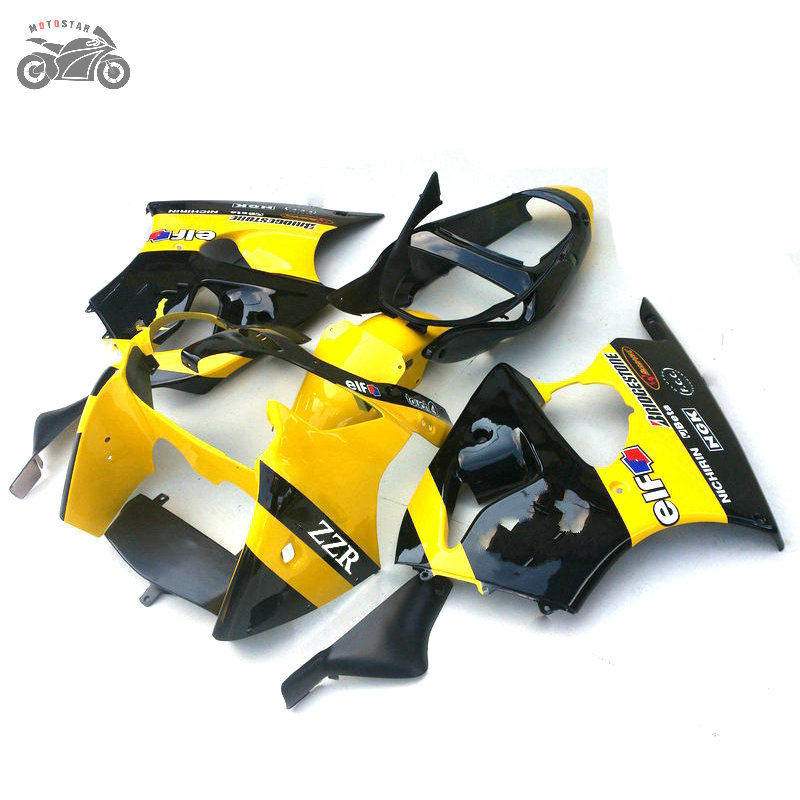 

Injection Chinese fairings set for Kawasaki ZZR600 2005 2006 2007 2008 ZZR600 05-08 ZZR 600 05-08 ABS plastic yellow black fairing kits, Same as the picture