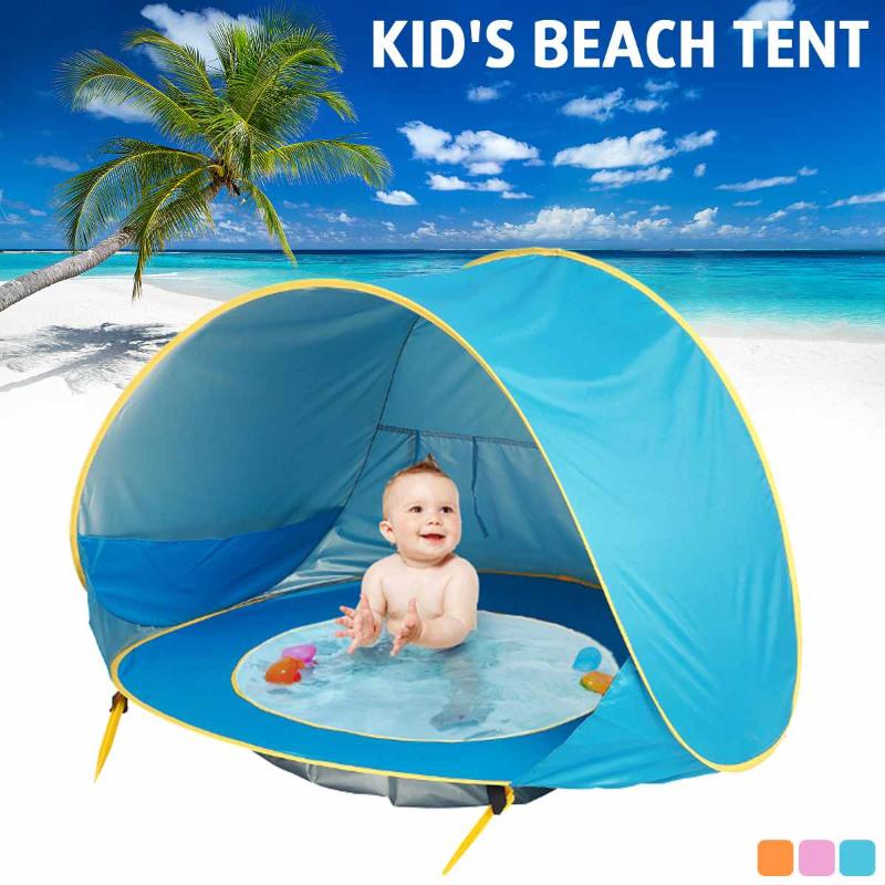 

Baby Beach Tent Children Waterproof Up sun Awning Tent UV-protecting Sunshelter with Pool Kid Outdoor Camping Sunshade Beach