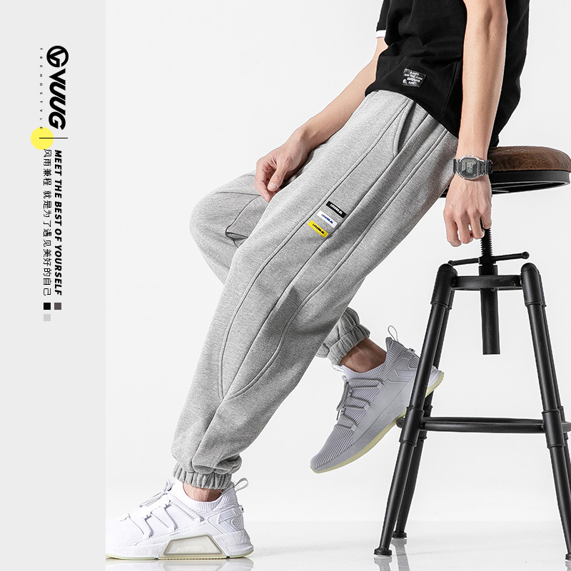 

Pants Spring Men's New Students shu jiao ku Very Wonderland Pants Male Pi Handsome Men's Trousers, Black
