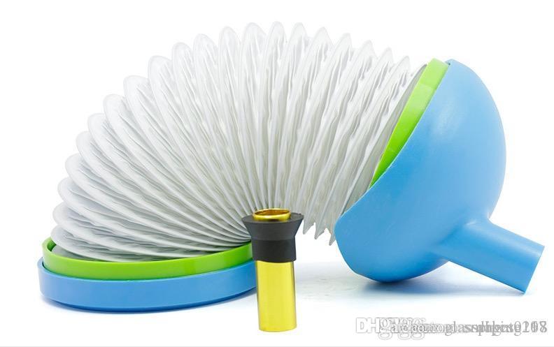 

Bukket flexible plastic Smoking shisha Pipes Strench Caterpillar Shiha Portable Travle Pipe smoking Creative Green Herb Pipes