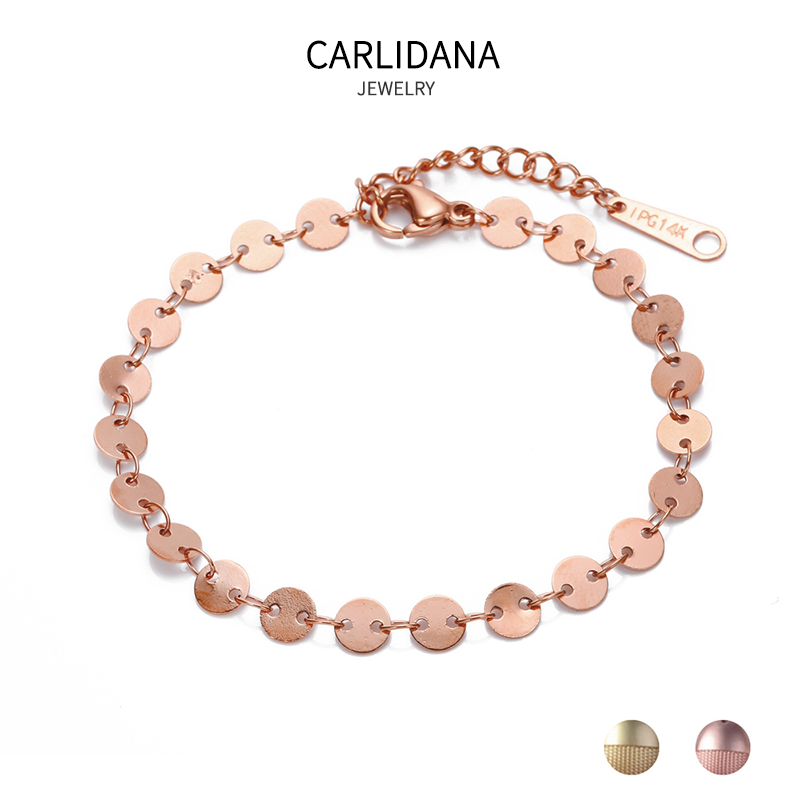 

Link, Chain Carlidana Small Round Bracelet Rose Gold Simple Fashion Jewelry In Europe And America