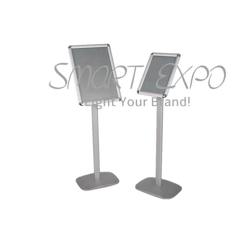 

Sidewalk Sign Poster Stand Shopping Mall Entrance Directory Sign Board with Fixed Aluminum Pole Round Corner Caps