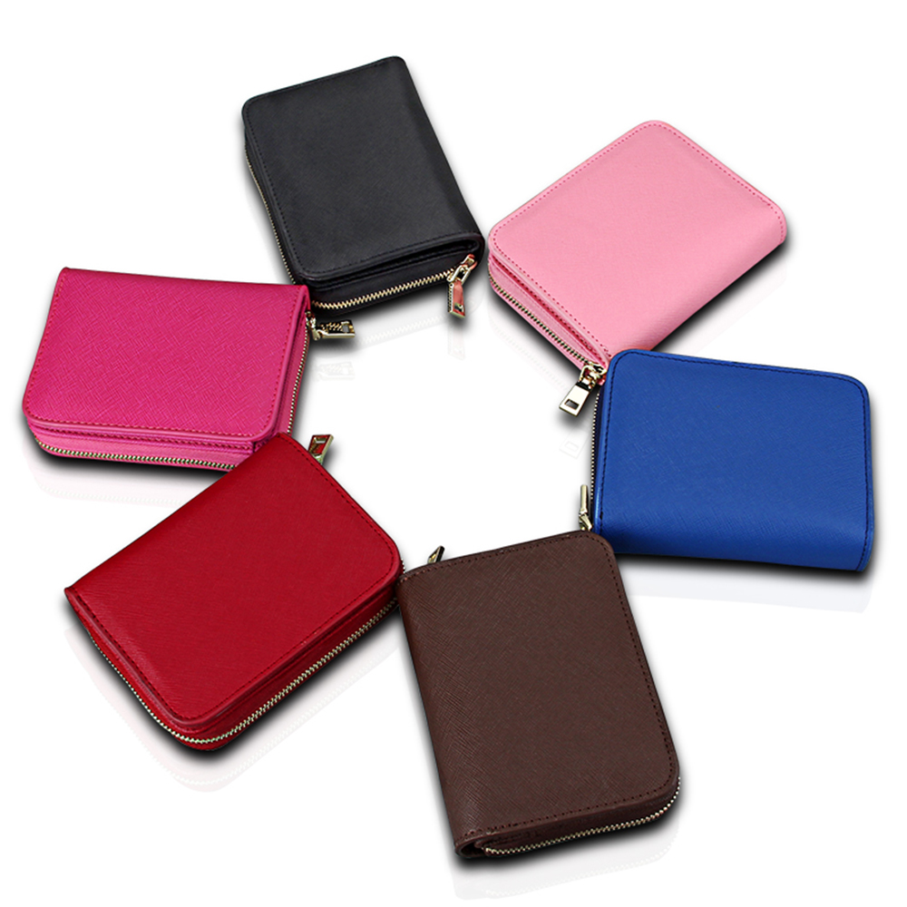 

Genuine Leather Short Organ Wallet Women Men Anti-theft Brush Multi Card Holder Zipper Purses Banknote Pocket Cow Leather Mini Wallets Gift, 6 colors for choice