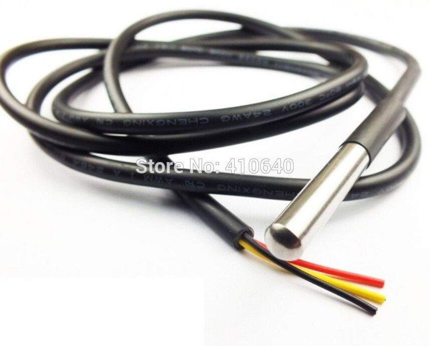 Good Quality Waterproof DS18B20 Temperature Probe Temperature Sensor Stainless Steel Shell 6x50mm Cable Length 1M-image-463701401