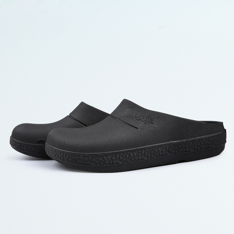 

Hot Sale- Men's Chef Kitchen Working Slippers Garden Shoes Summer Male Mules Clogs Anti Slip Surgical Hospital Antibacterial Shoes, Black