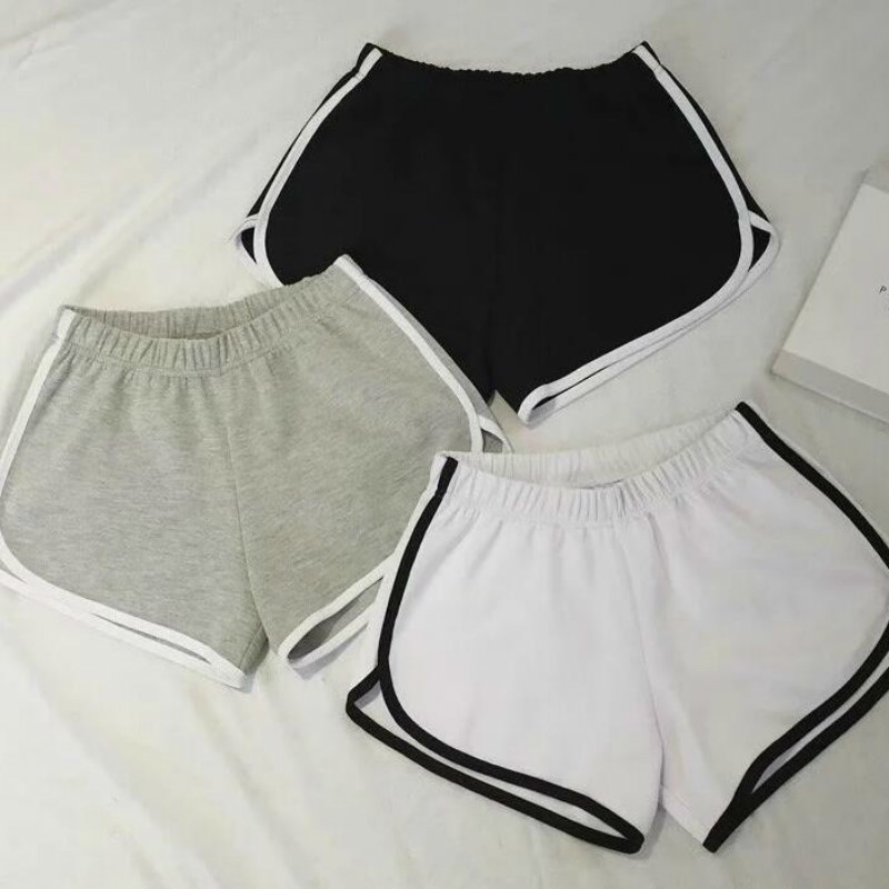 

Fashion Stretch Waist Casual Shorts Woman High Waist Black White Shorts Plus Size Harajuku Beach Sexy Short Female S-3XL