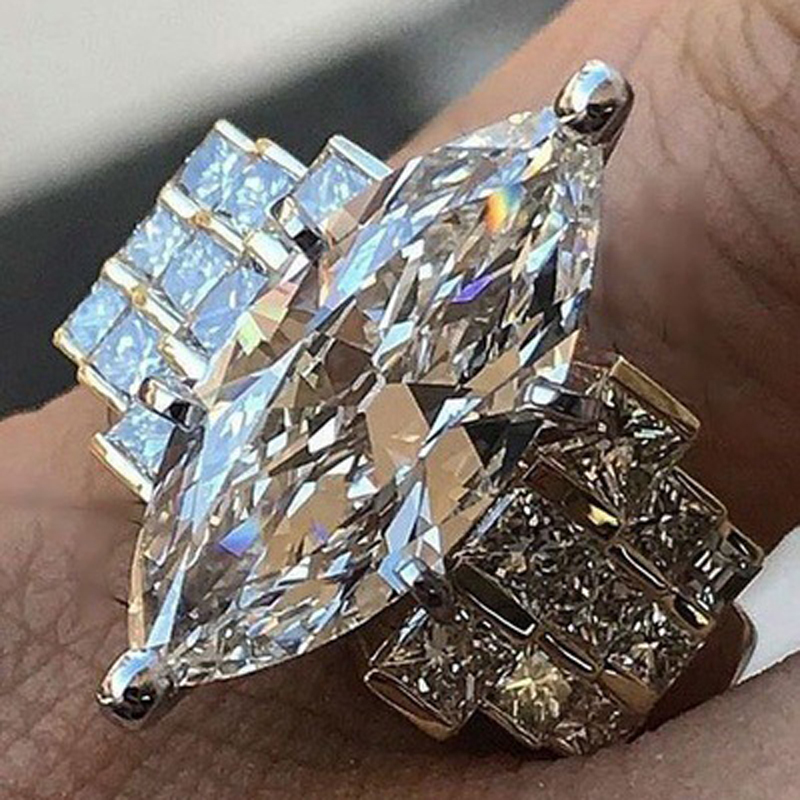 

Engagement party Horse eye CZ ring for women 2019 fashion wedding rings US size 6-10 Bijoux femme gift for girlfriend jewelry