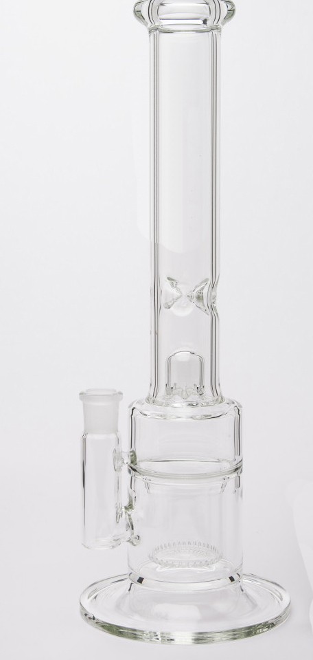 

IPO Quality SYN Glass Water Pipe Bong 14inch Perc Diameter 65mm thickness 5mm Colored Ice Carb Straight Glass Bong with bowl or banger