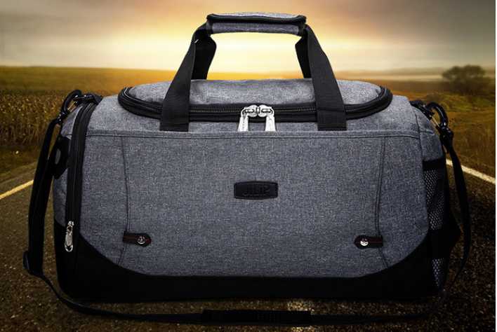 

Large capacity single shoulder handbag Outdoor travel bag, waterproof folding bag, portable shoulder men's Nylon travel bag, Black