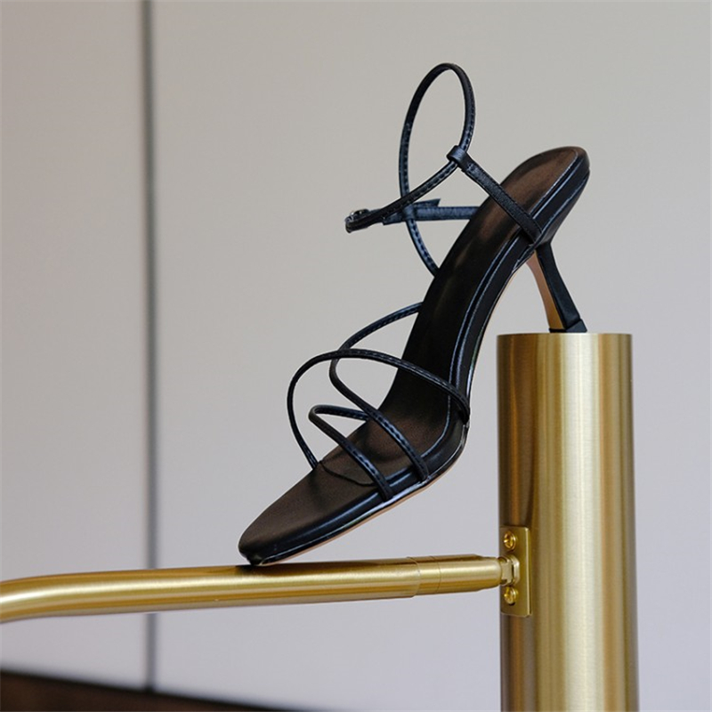 

2020 European and American summer new women's high-heeled sandals, Heel height 6.5 cm