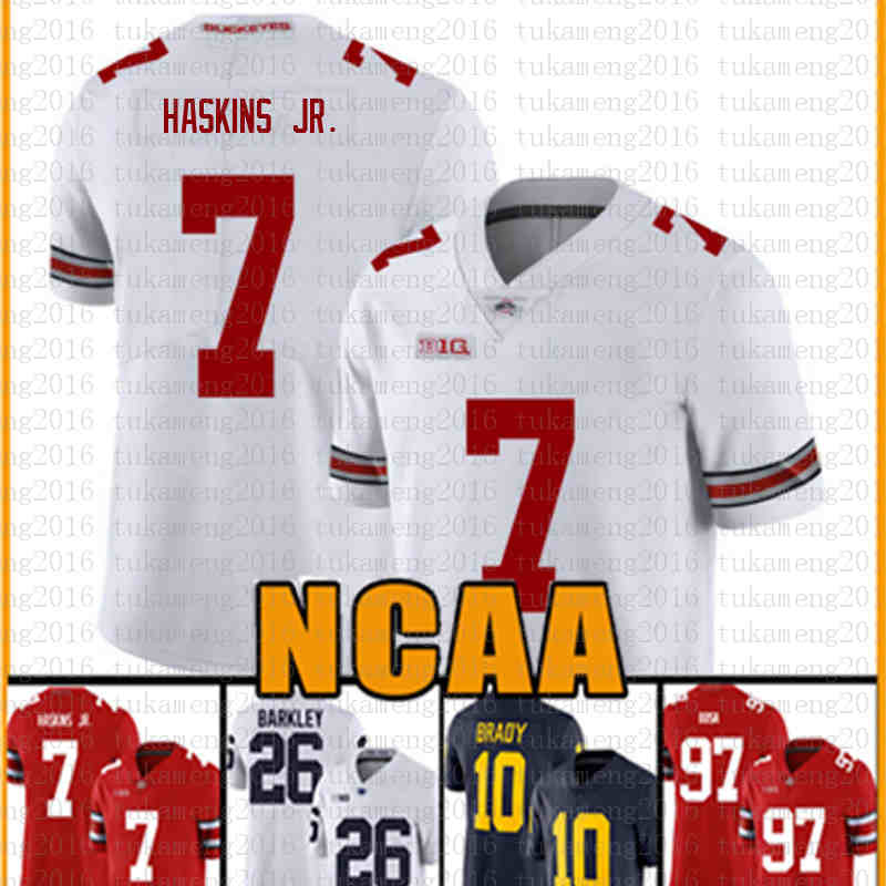 

NCAA Ohio State Buckeyes 97 Nick Bosa 7 Dwayne Haskins Jr American football Jersey 10 Tom Brady SEVR, Ncaa (langguan)