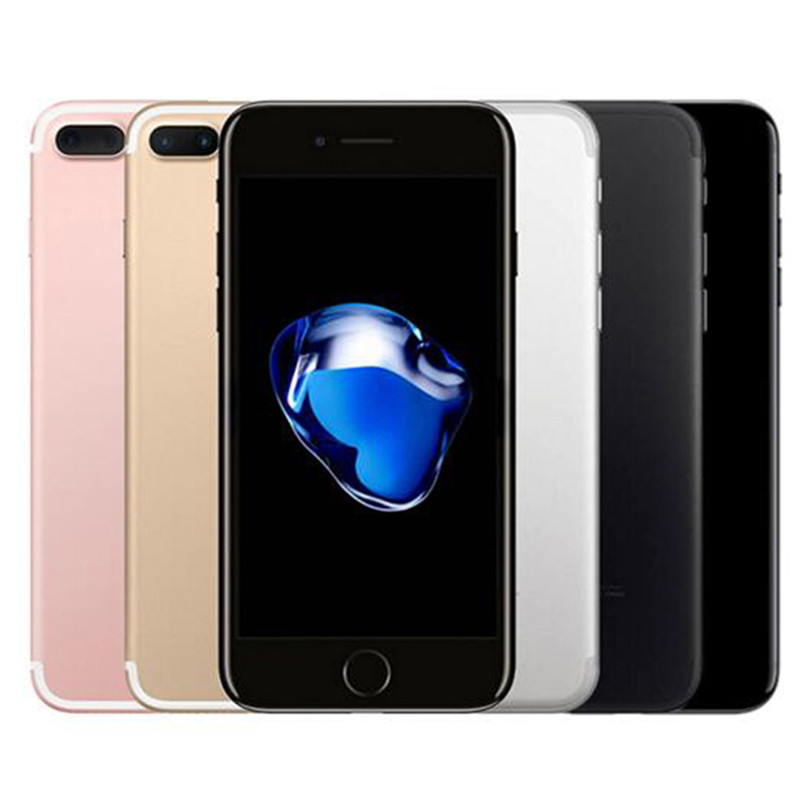 

Refurbished Original Apple iPhone 7 Plus 5.5 inch Fingerprint iOS A10 Quad Core 3GB RAM 32/128/256GB ROM 12MP Unlocked 4G LTE Phone DHL 1pcs, Black