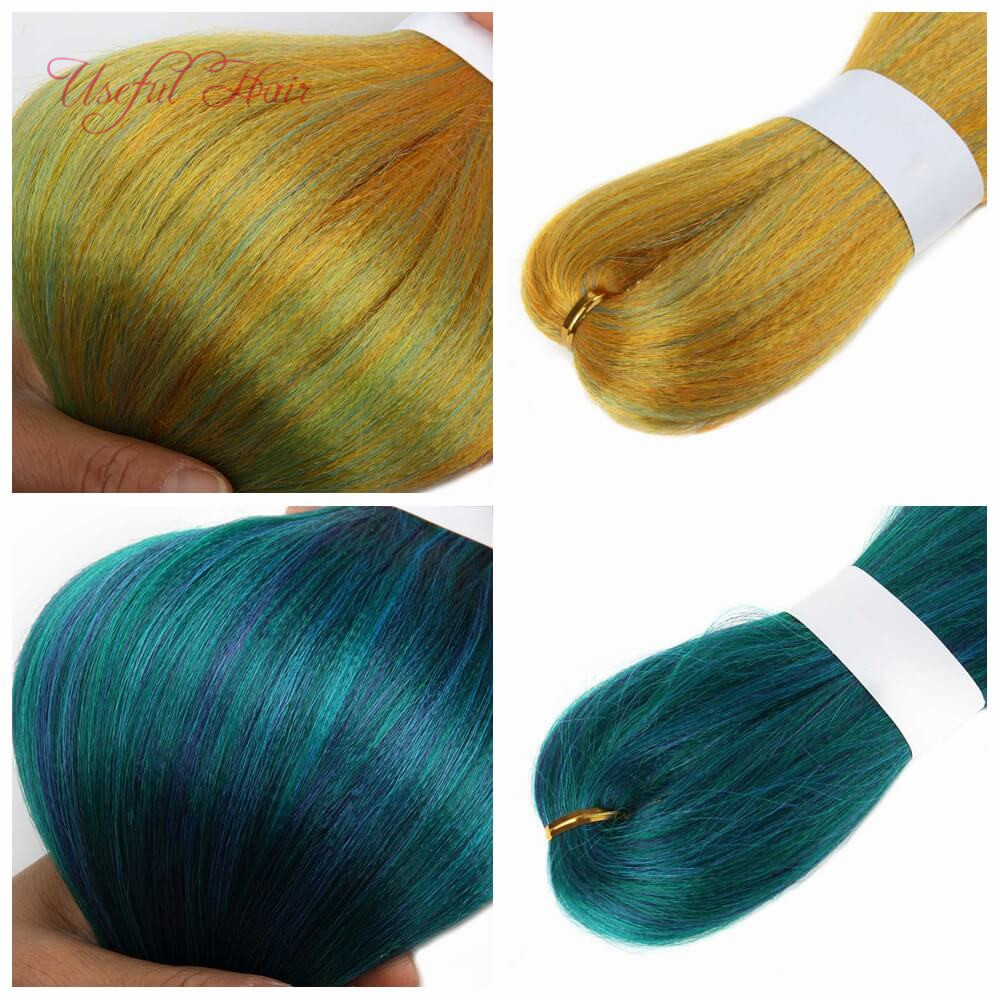 

Easy Braids Pre-stretched EZ Braiding Hair 6 PCS/Pack Yaki Jumbo Braids Synthetic Hair Extensions 24 Inch Low Temperature Fiber, #1