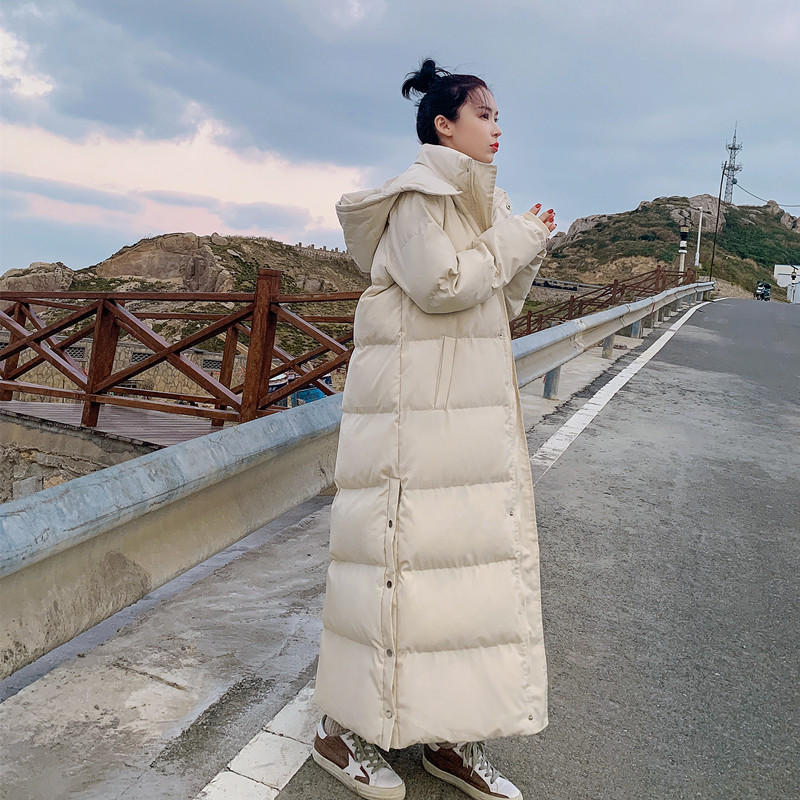 

Winter Woman Jacket Parkas Warm Thicken Down Cotton Coat Female Loose Hooded Long Winter Jacket Outerwear Casaco Feminino Q2629, Black parkas