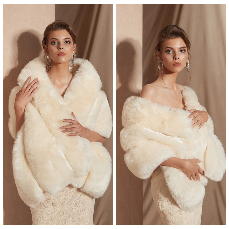 plus size fur shawl