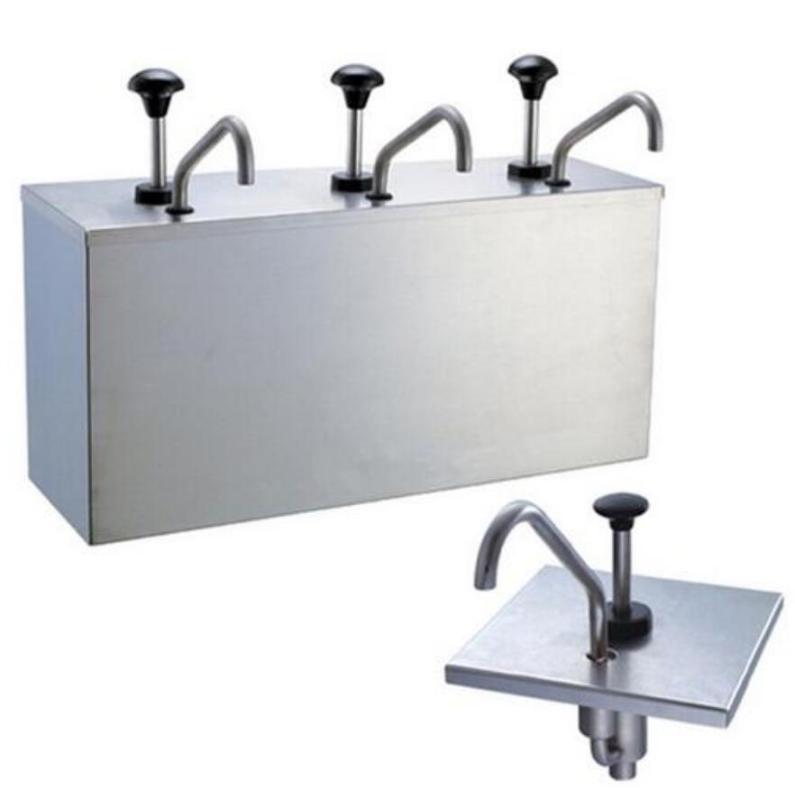 

2 Bucket 3 Bucket Sauce Dispenser Pump Squeeze Condiment Dispensing Stainless Steel