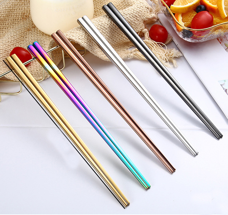 

Star Rainbow Colorful Chopsticks Metal Stainless Steel Reusable Hot Sale