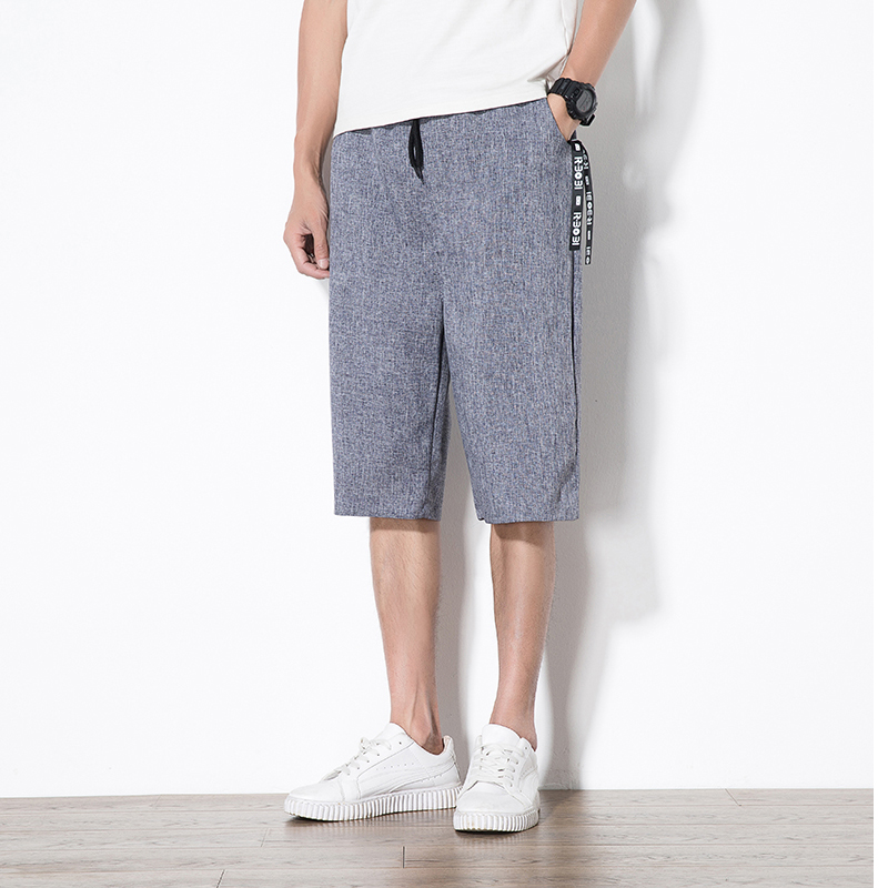 

Mens Harem Pants Summer Male Casual Calf-Length Pants 2020 Summer Hip Hop Streetwear Riobbons Baggy Trousers, Khaki