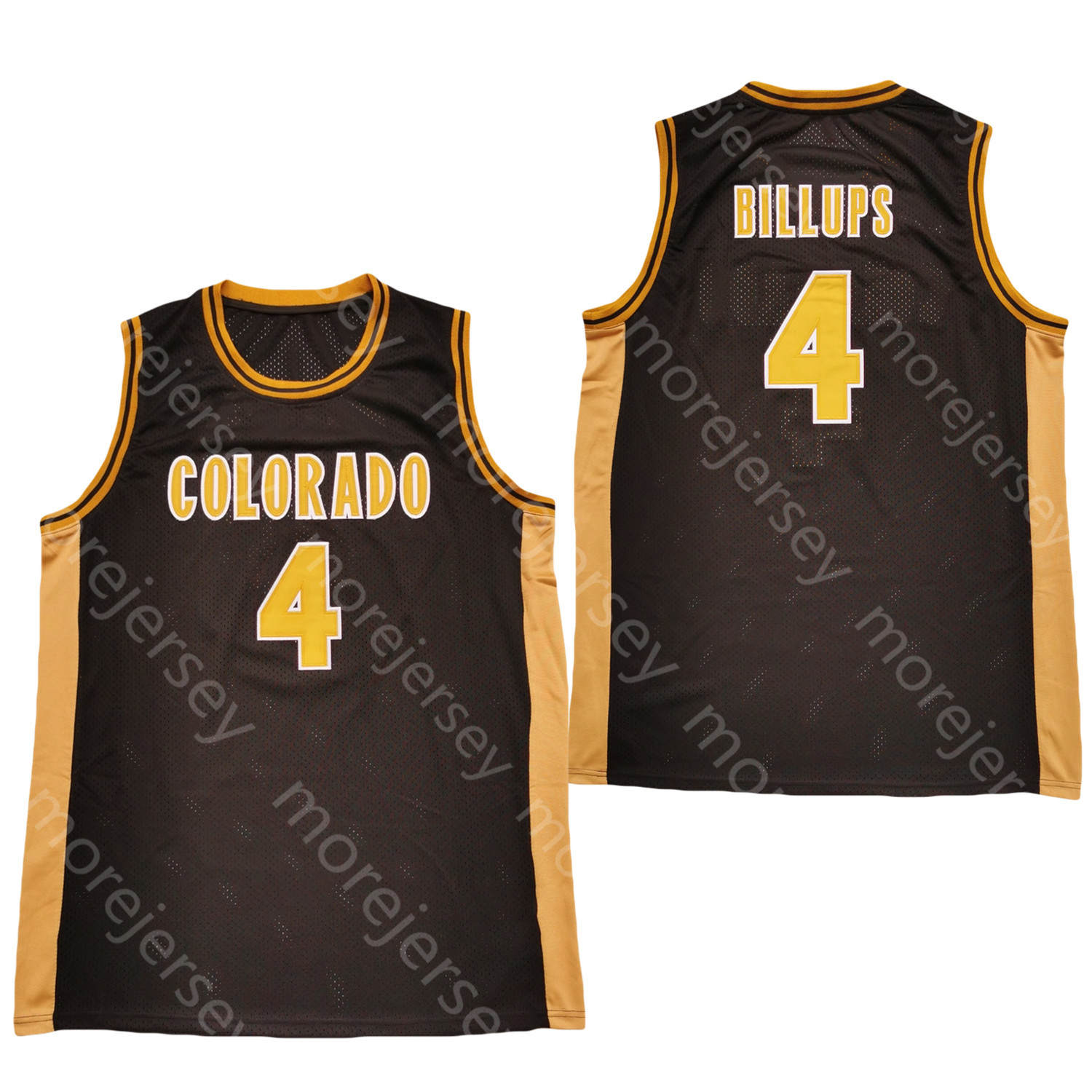 

2020 Colorado Buffaloes Basketball Jersey NCAA College 4 Billups Black All Stitched And Embroidery Size S-3XL, Black;red