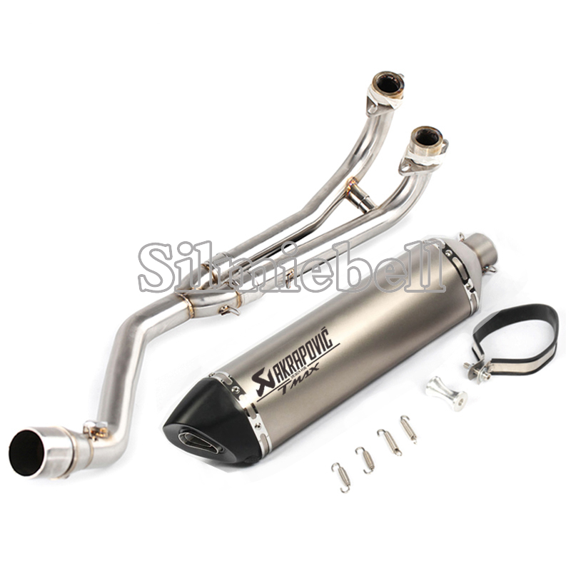 Pour Tmax 530 Tmax500 Tmax00 Moto d'échappement Akrapovic Tmax Escape Moto Slip de carbone sur le tuyau de liaison DB tueur t max 500