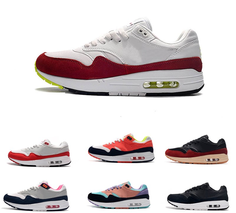2020 max 1 87 classic 1 une femme Hommes Chaussures de course Triple Noir Blanc Sport Formateurs Coussin de surface respirant des femmes des homm