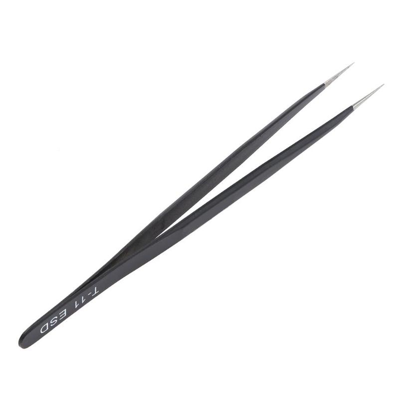 

Anti-Static Antimagnetic ESD Stainless Steel Straight Tweezers Forceps Tool
