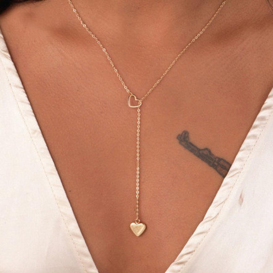 

Beauty Charm Women Necklace Jewelry Stainless Steel Choker Three Heart Pendant Chain Necklace Fantastic Torque Ornaments Chokers