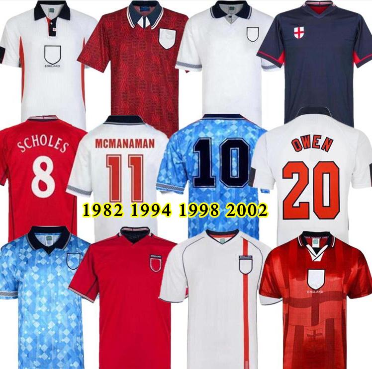 

Retro World cup Jersey 1982 1994 1998 2002 SHEARER BECKHAM SOCCER JERSEY 1990 1989 football shirt Gerrard Scholes Owen 1994 HESKEY, Black;yellow