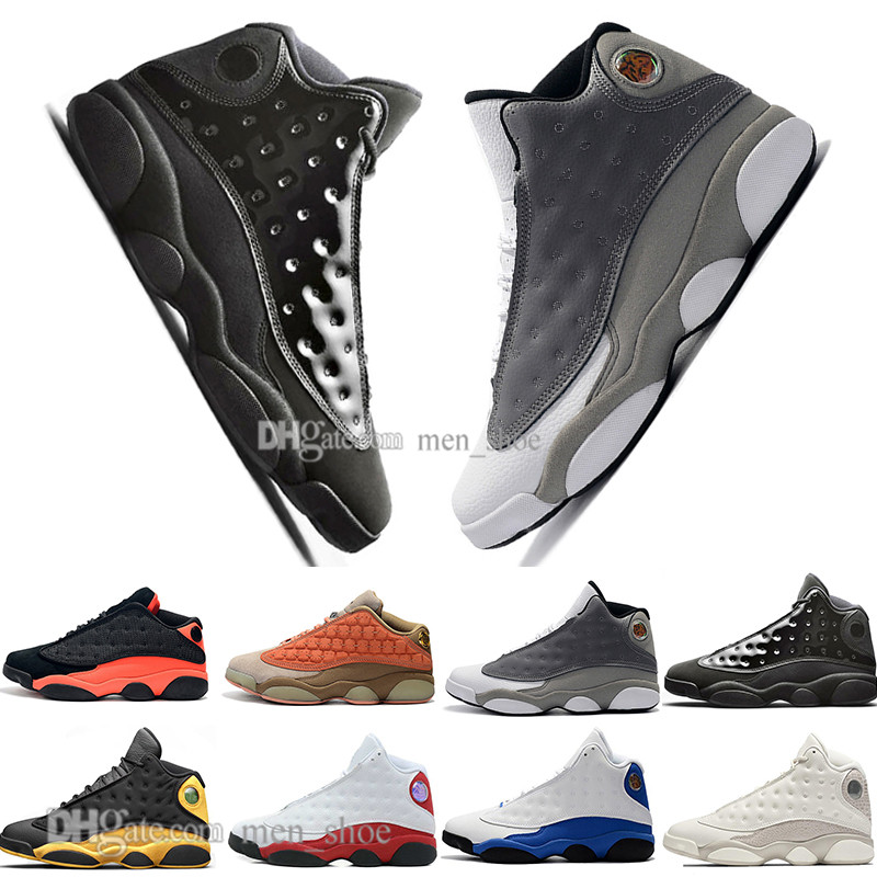 

13 13s Cap And Gown Mens Basketball Shoes Atmosphere Grey Terracotta Blush Chicago Cat Black Infrared Flints Bred DMP men sports sneakers, #02