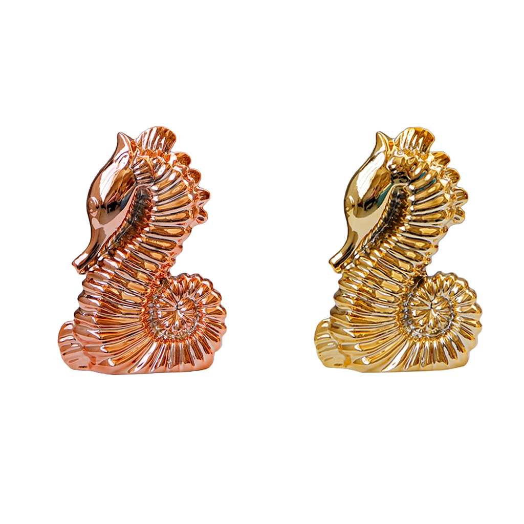 

pack 2 crafts sea horse sculpture ceramic seahorse animal figurine ornaments