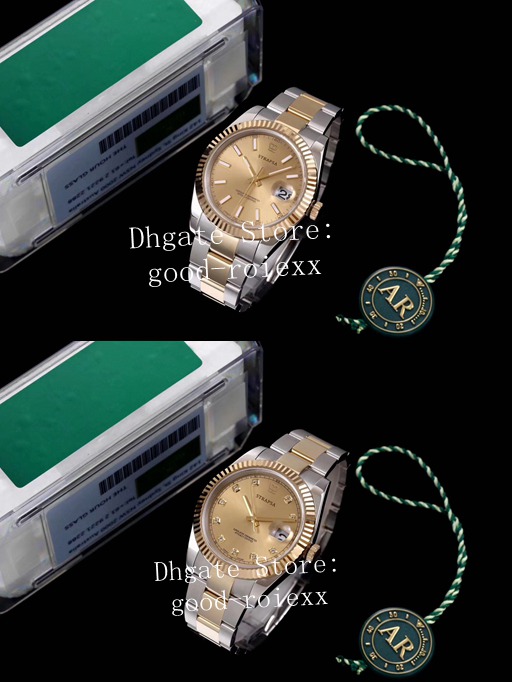 

Luxury Mens Automatic 2824 ETA AR Factory Watches Chocolate Yellow Gold 904L Steel Perpetual Men 116333 Champagne Index 126333 Date Watch, Customize